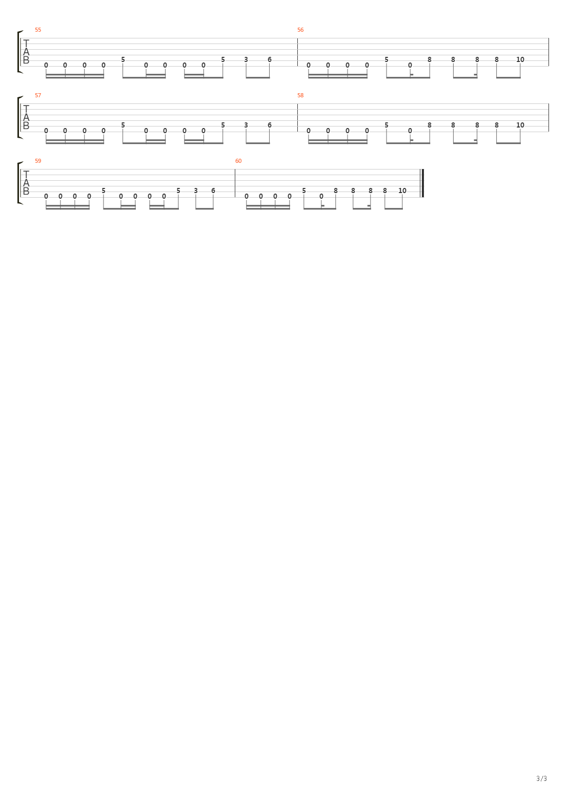 Tumult吉他谱