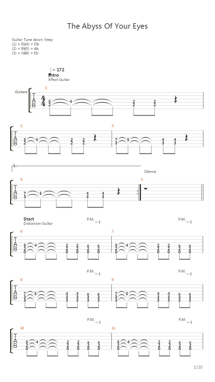 The Abyss Of Your Eyes吉他谱