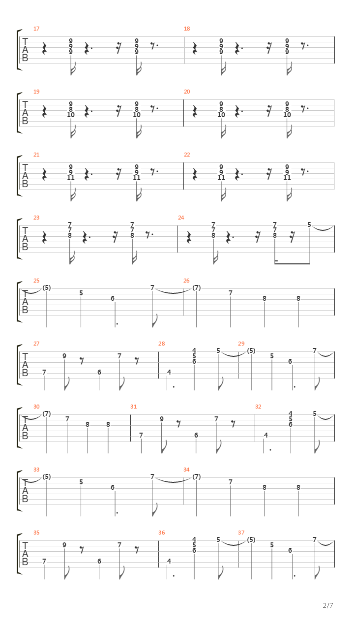 Santeria吉他谱