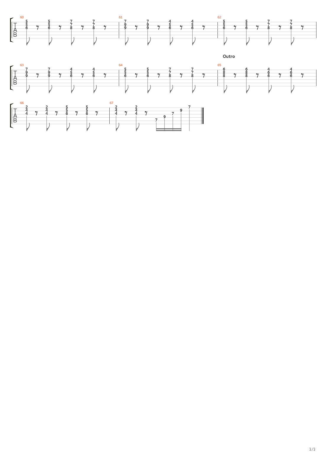 Santeria吉他谱