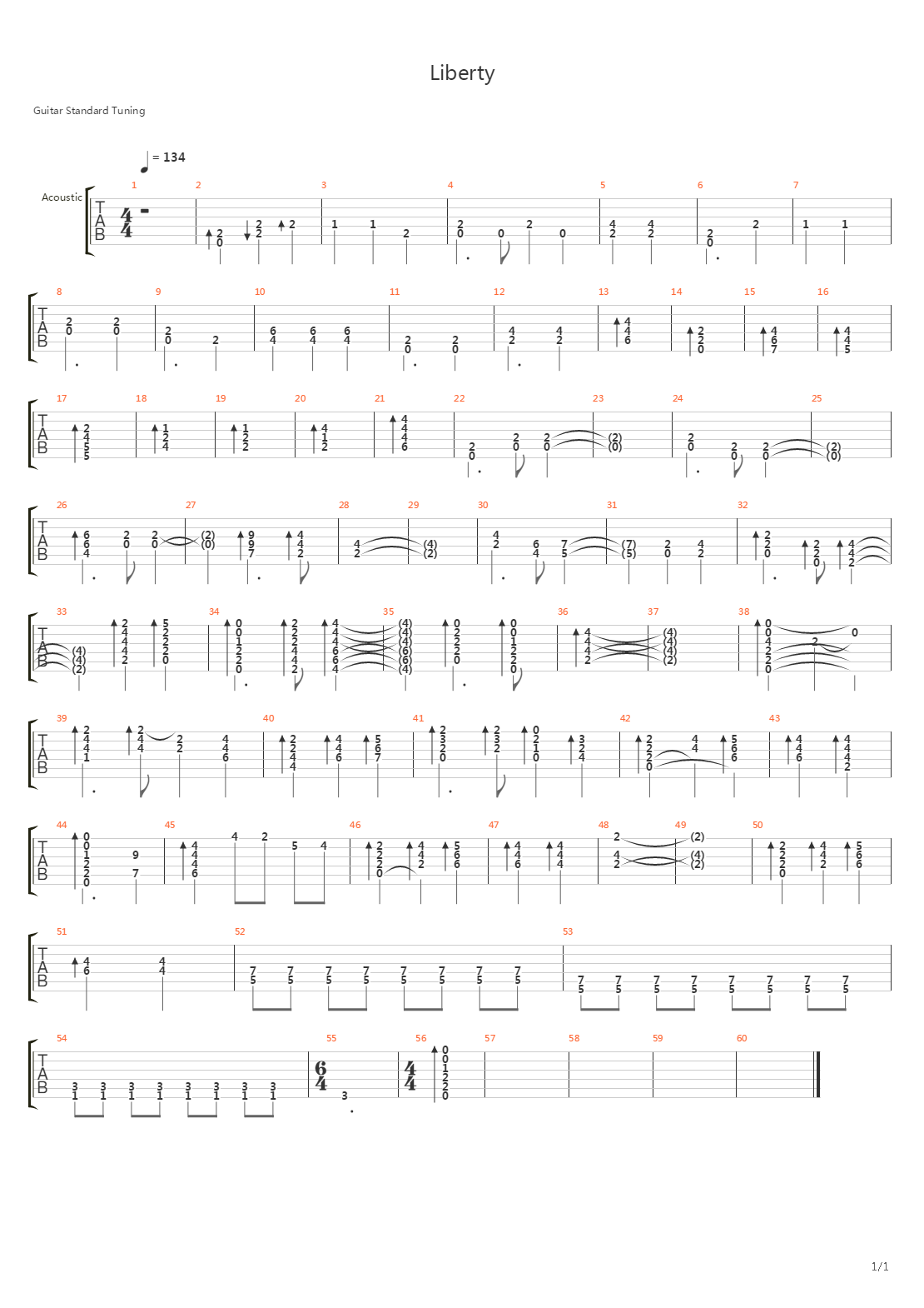 Liberty吉他谱