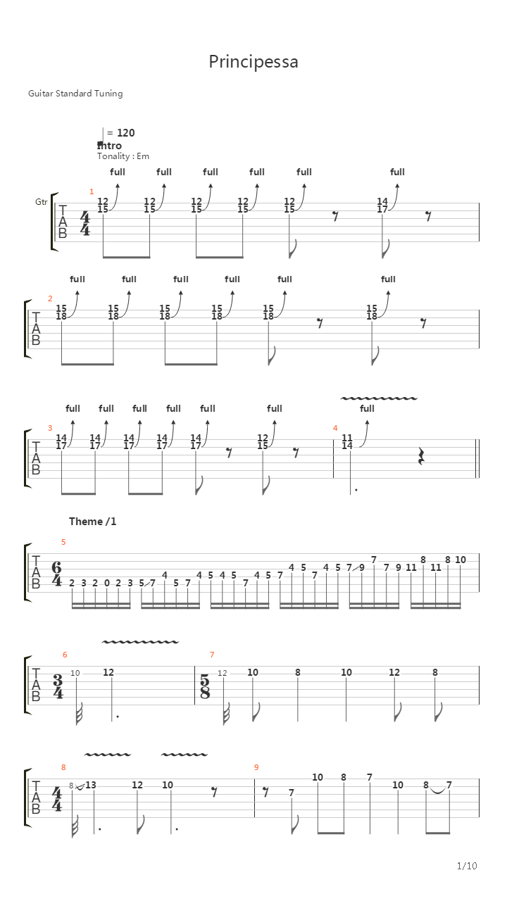 Principessa吉他谱