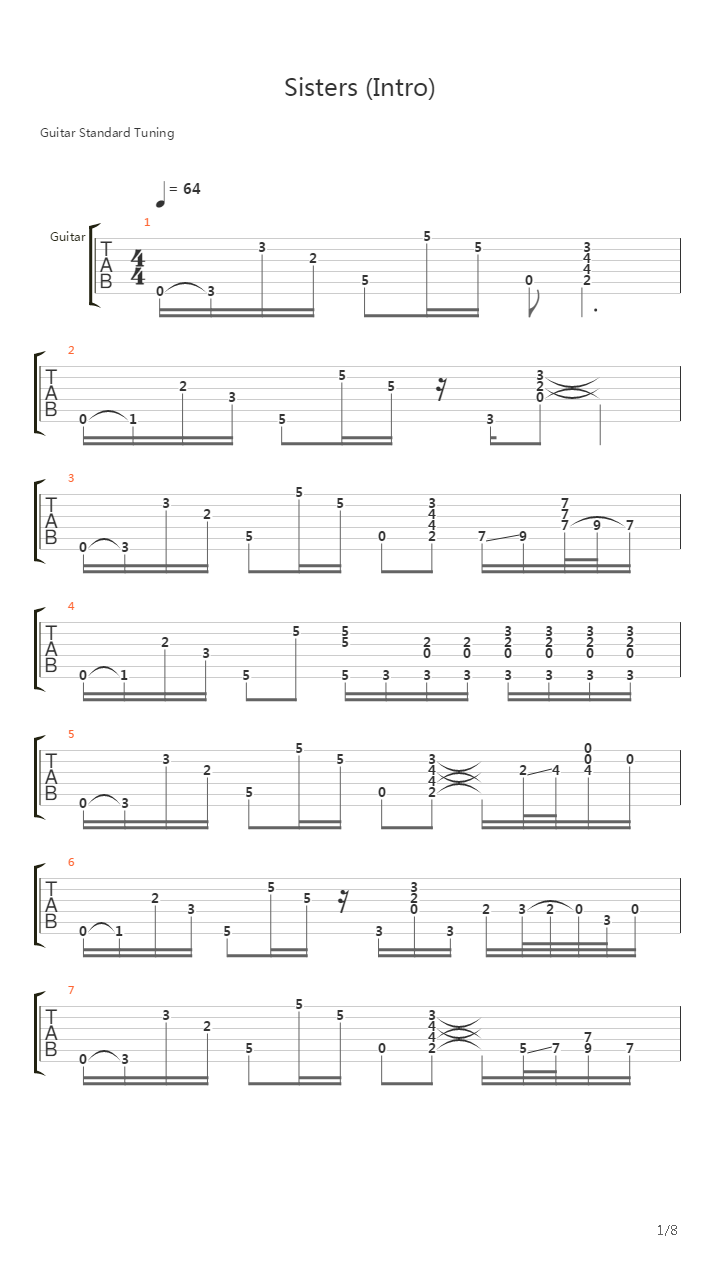 Sisters (Intro)吉他谱