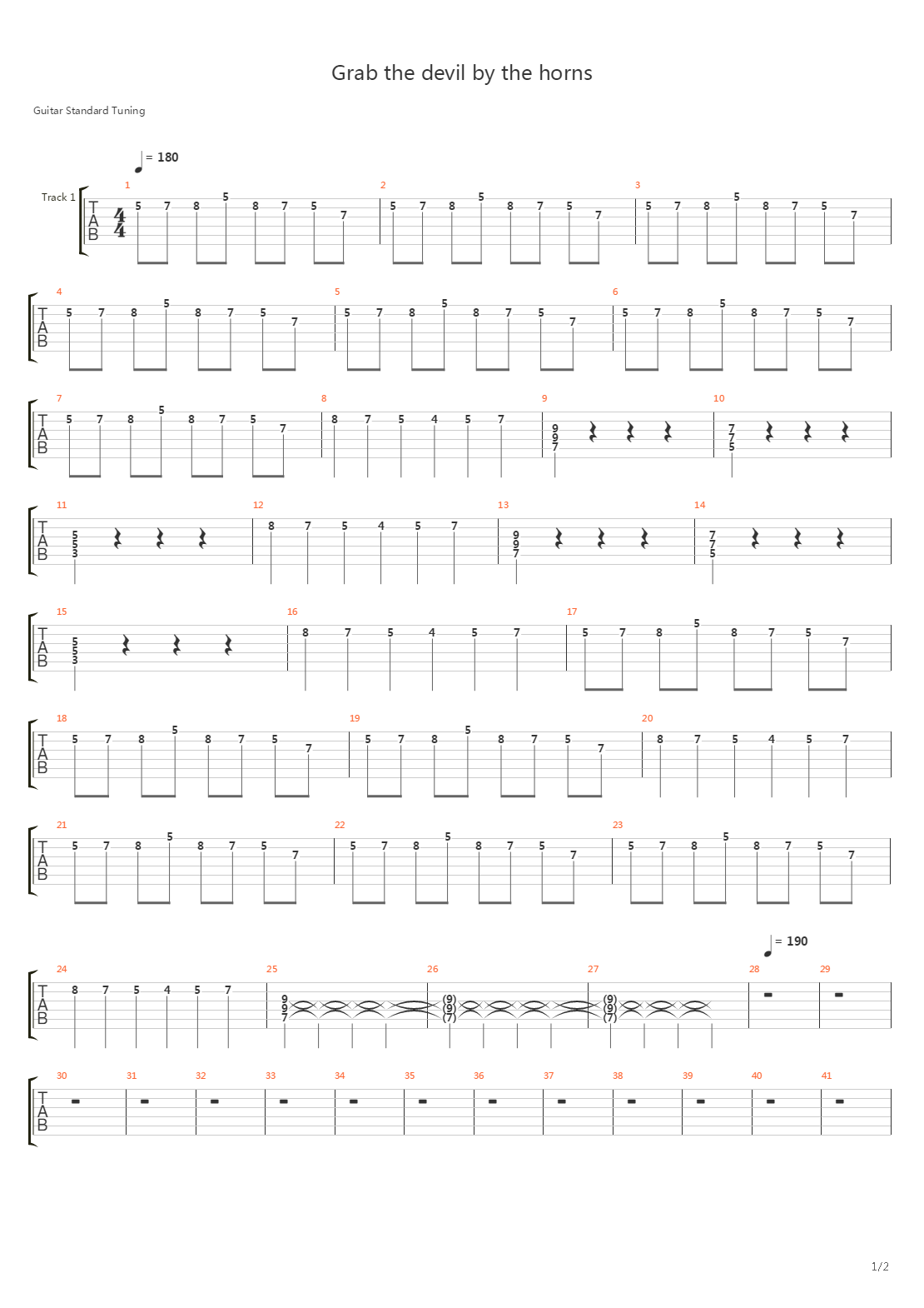 Grab The Devil By The Horn And Fuck Him Up The Ass吉他谱