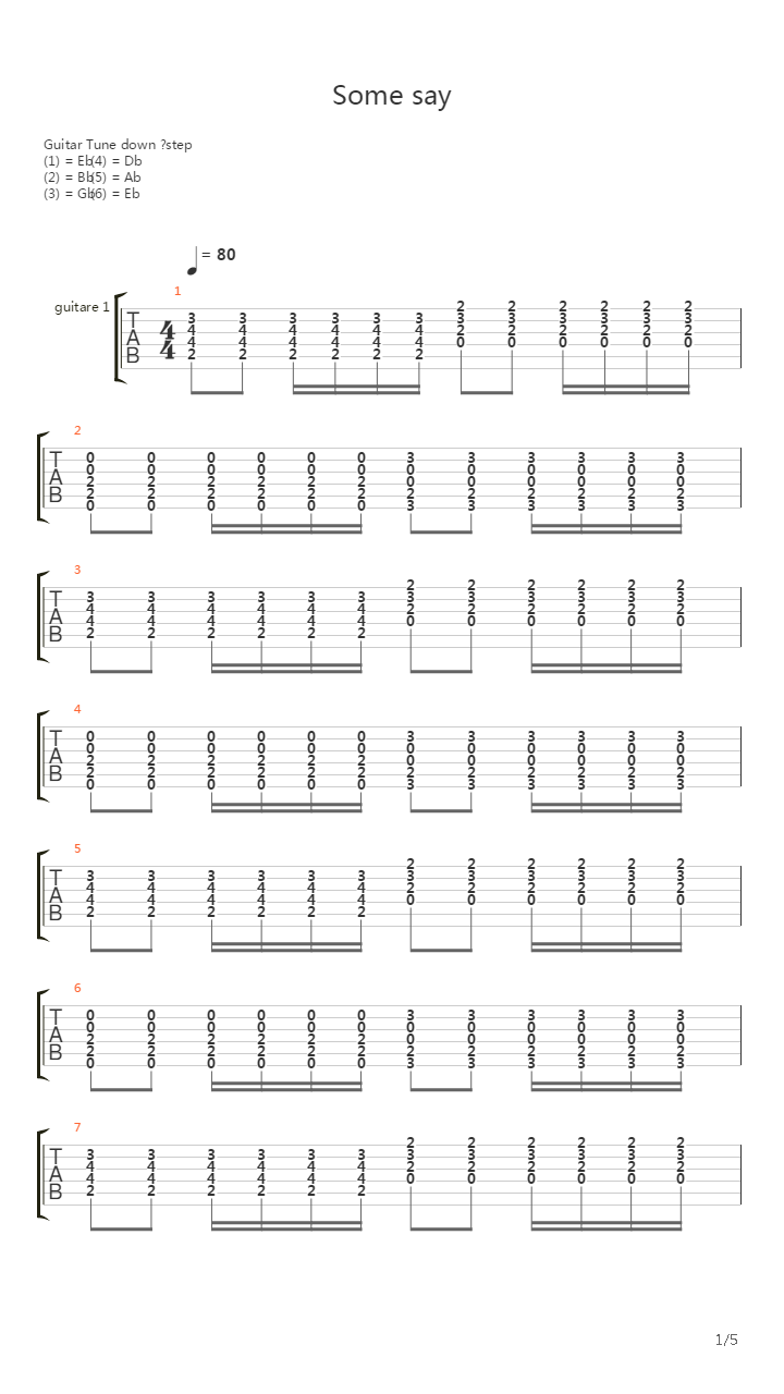 Some Say吉他谱