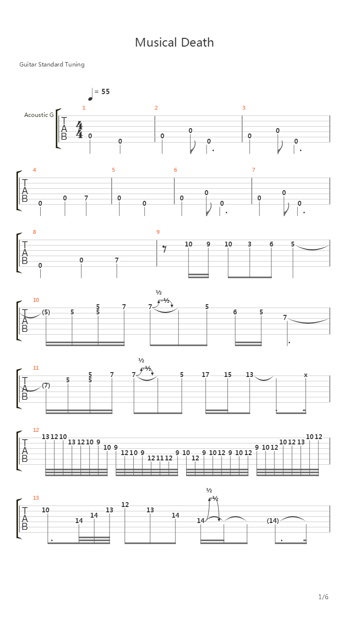 Musical Death吉他谱