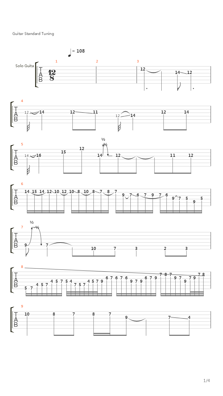 Return TO SERINITY (SOLO)吉他谱