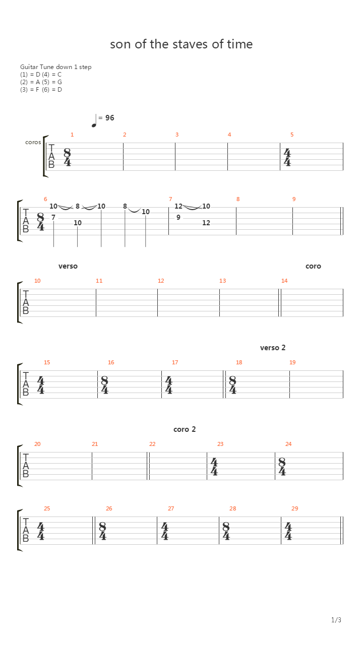 Son Of The Staves Of Time吉他谱