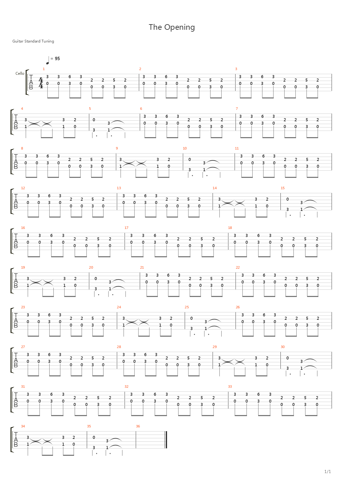 The Opening吉他谱