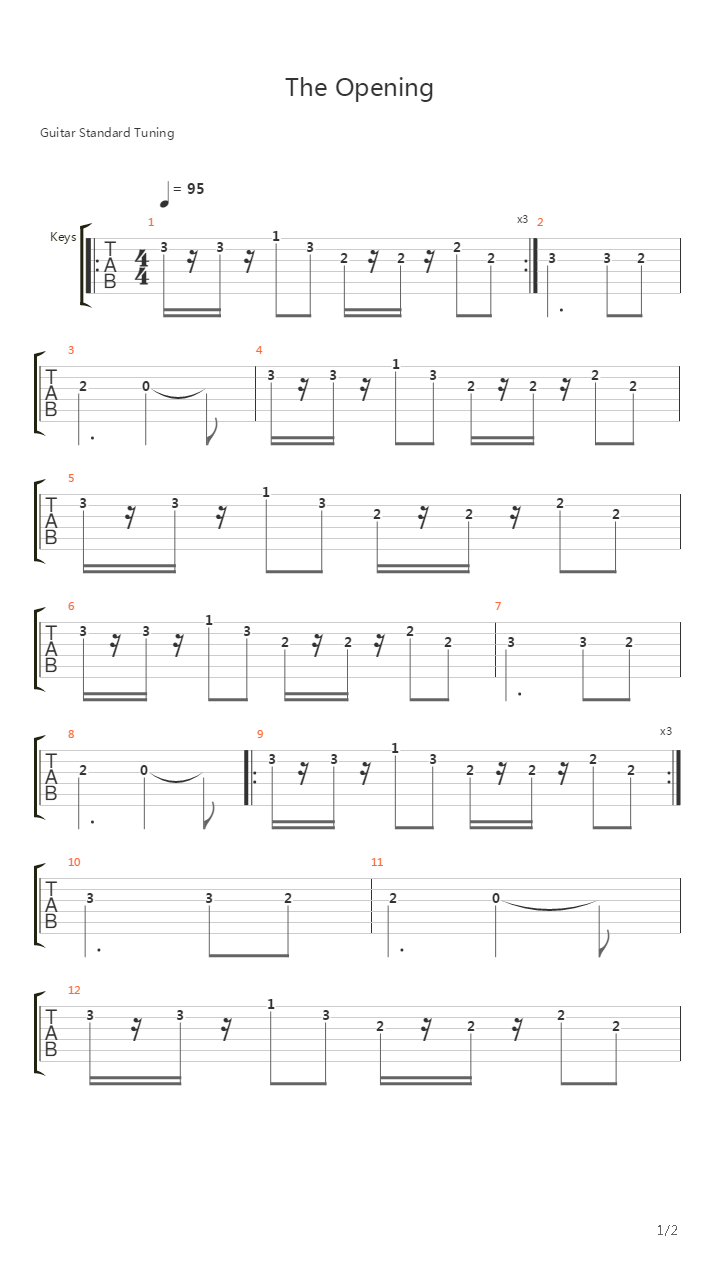 The Opening吉他谱