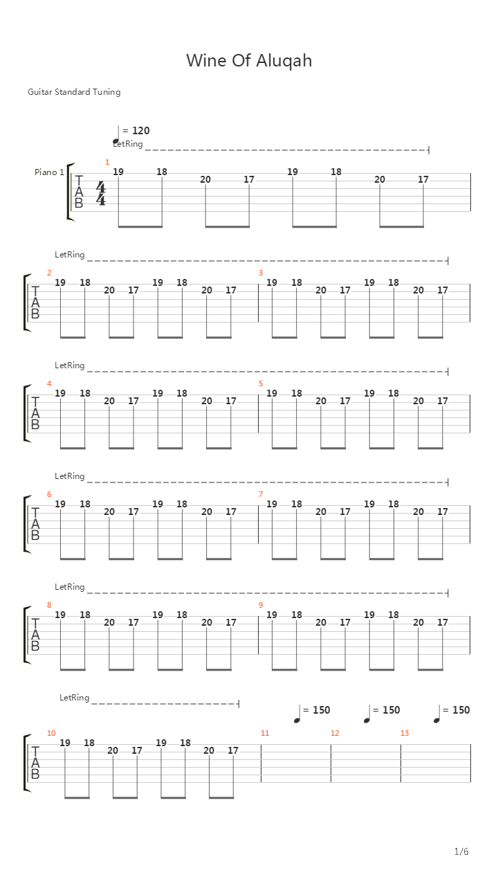 Wine Of Aluqah吉他谱