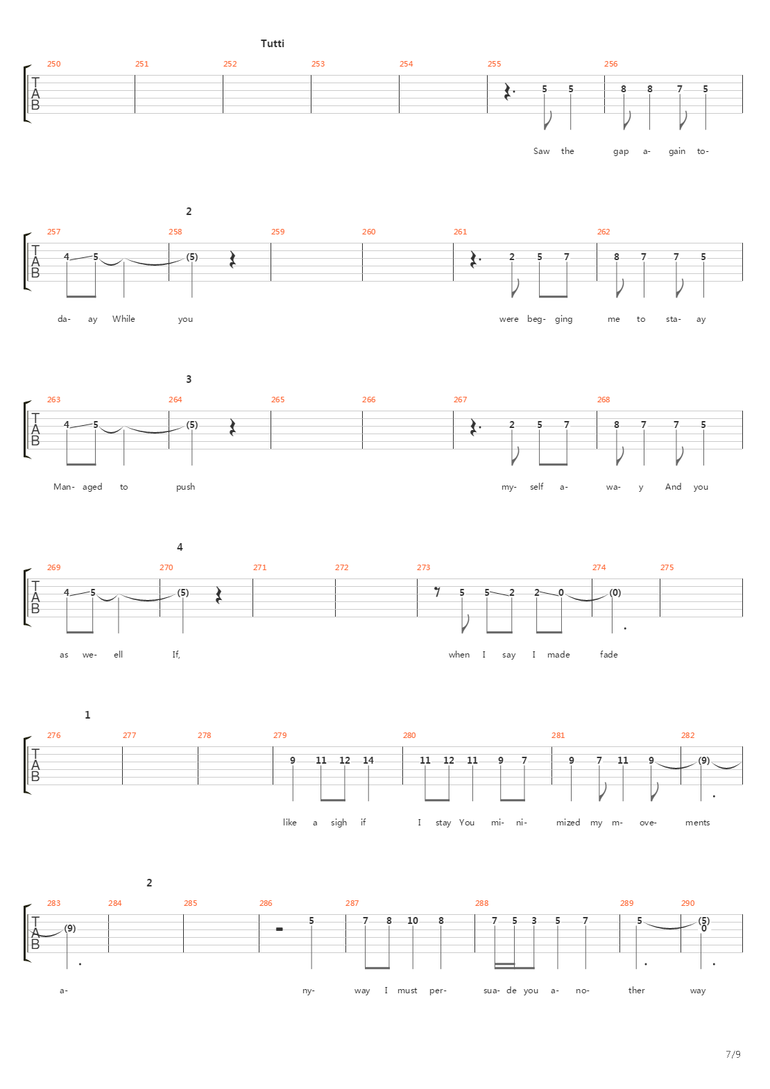 Pushit吉他谱