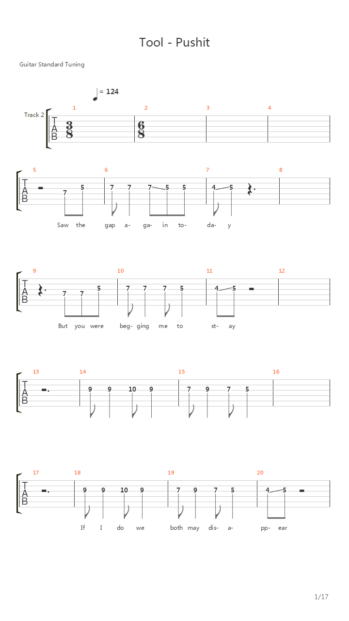 Pushit吉他谱