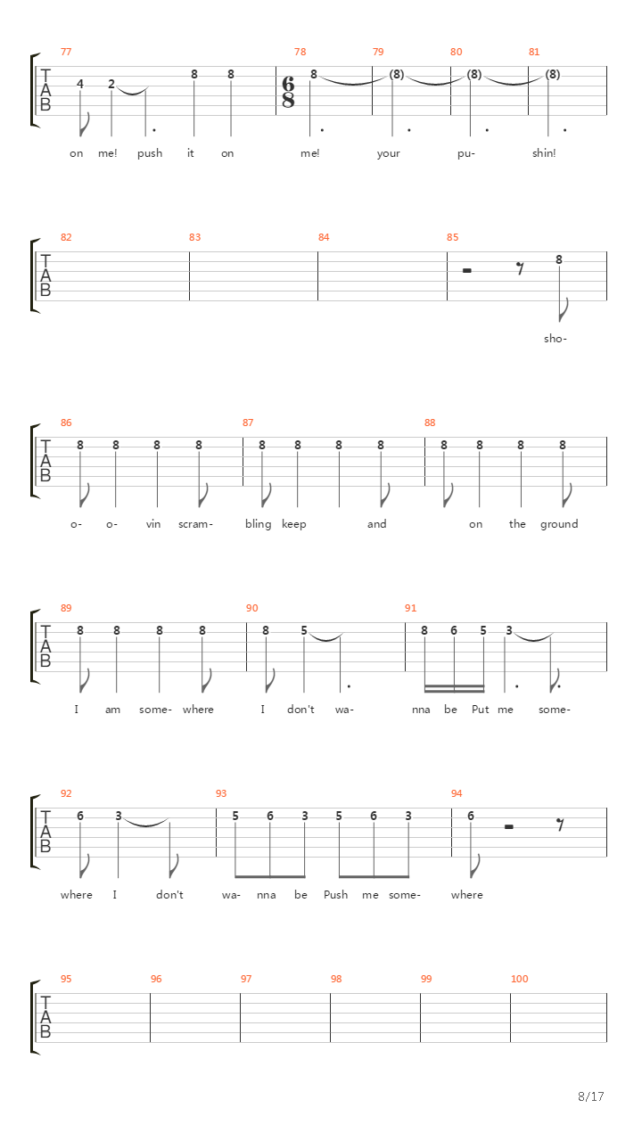 Pushit吉他谱