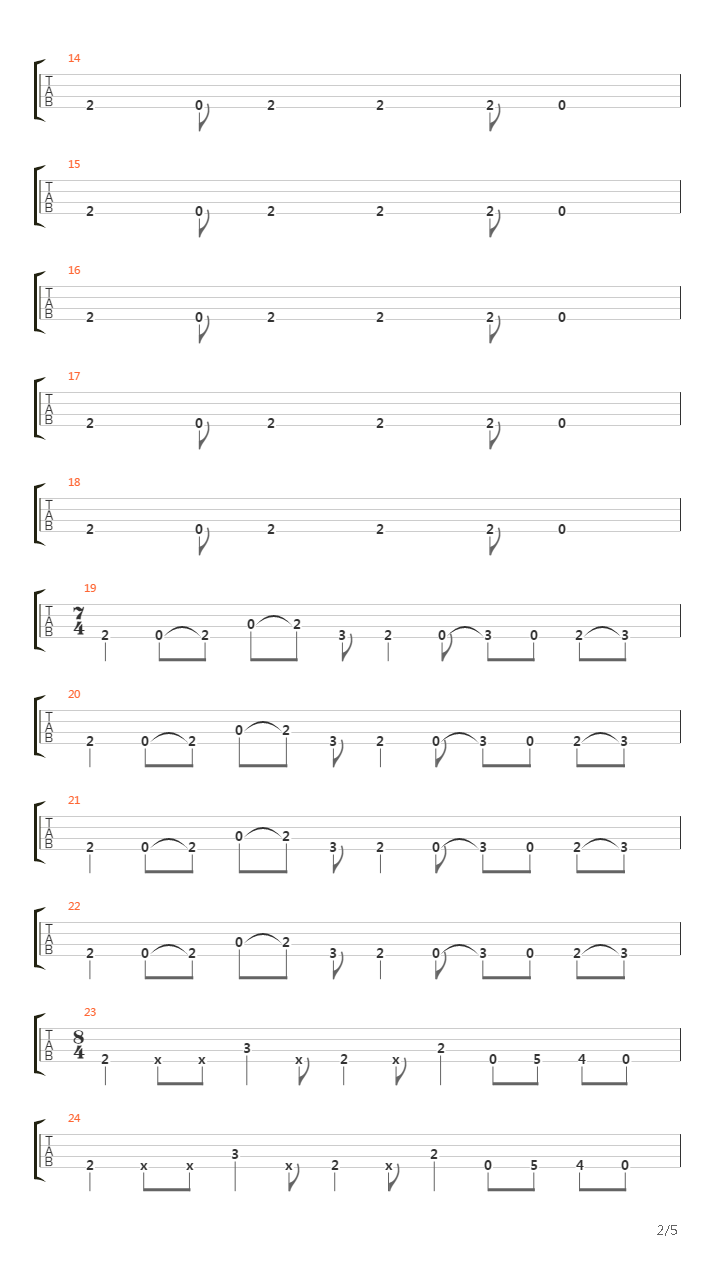 Ticks and Leeches吉他谱