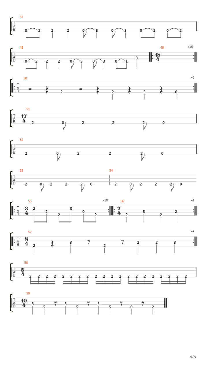 Ticks and Leeches吉他谱