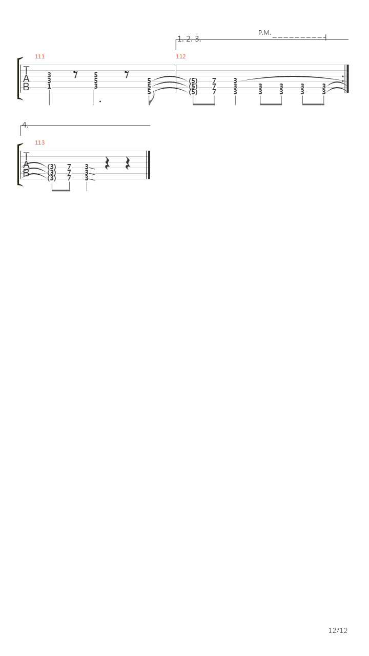 A Gunshot To The Head Of Trepidation吉他谱