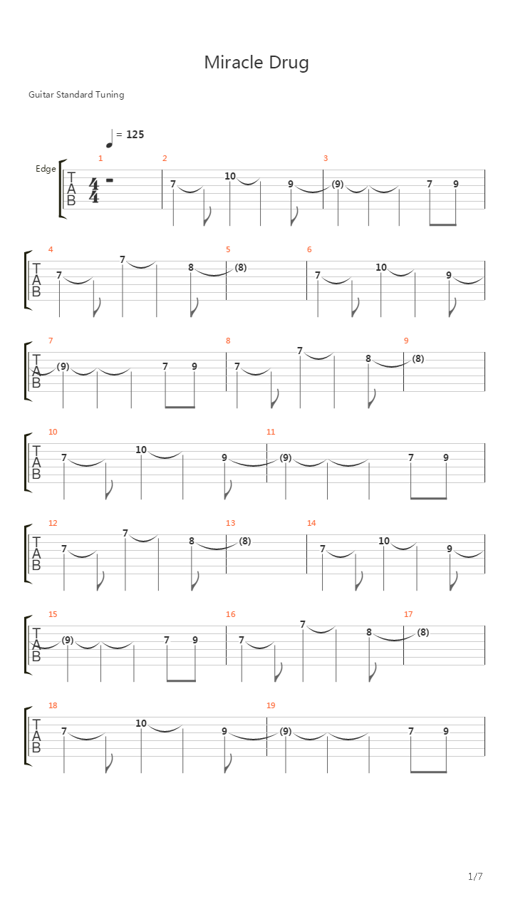 Miracle Drug吉他谱