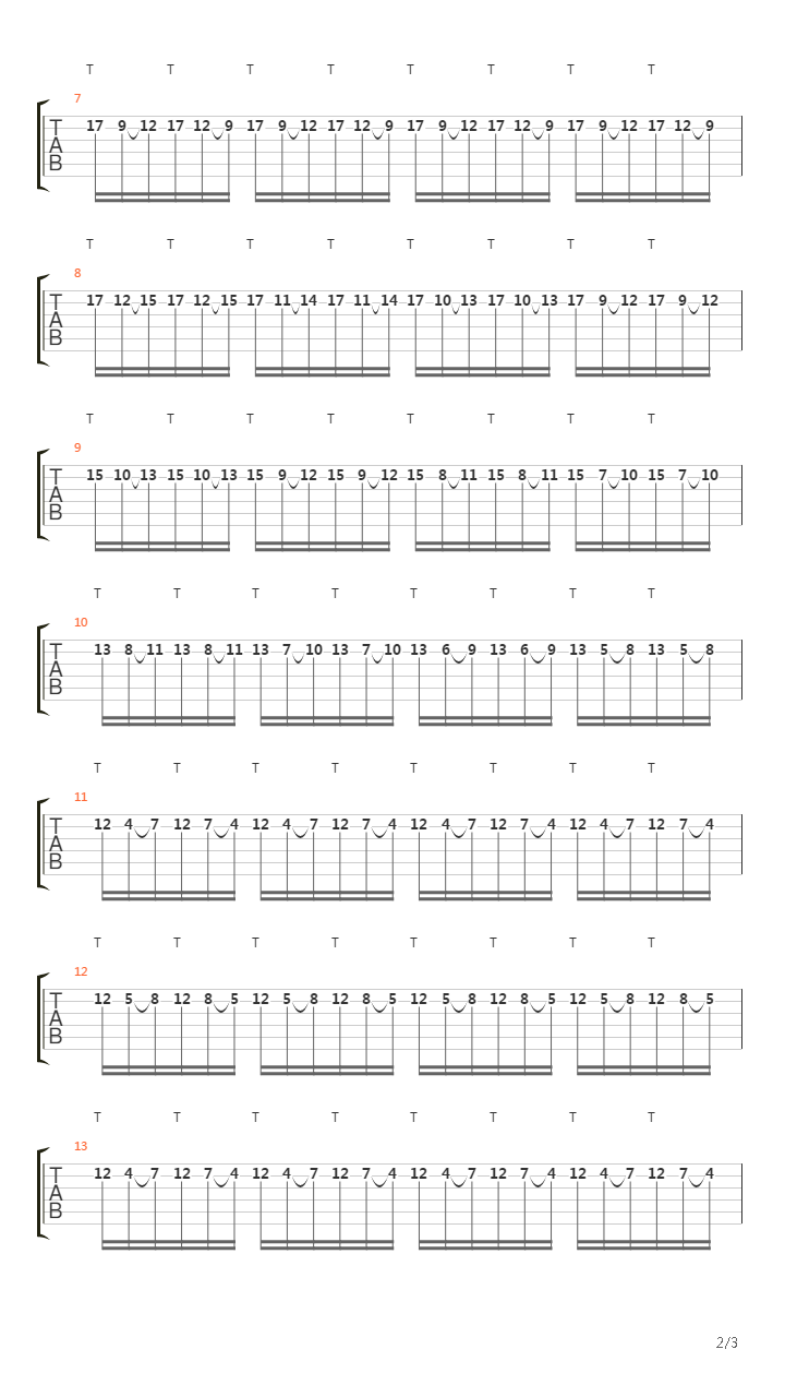 Eruption (Tapping Section)吉他谱