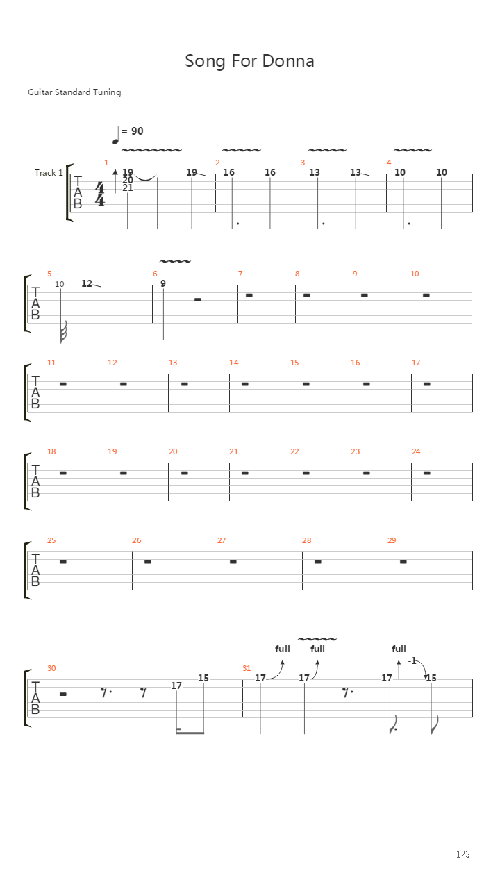 Song For Donna吉他谱
