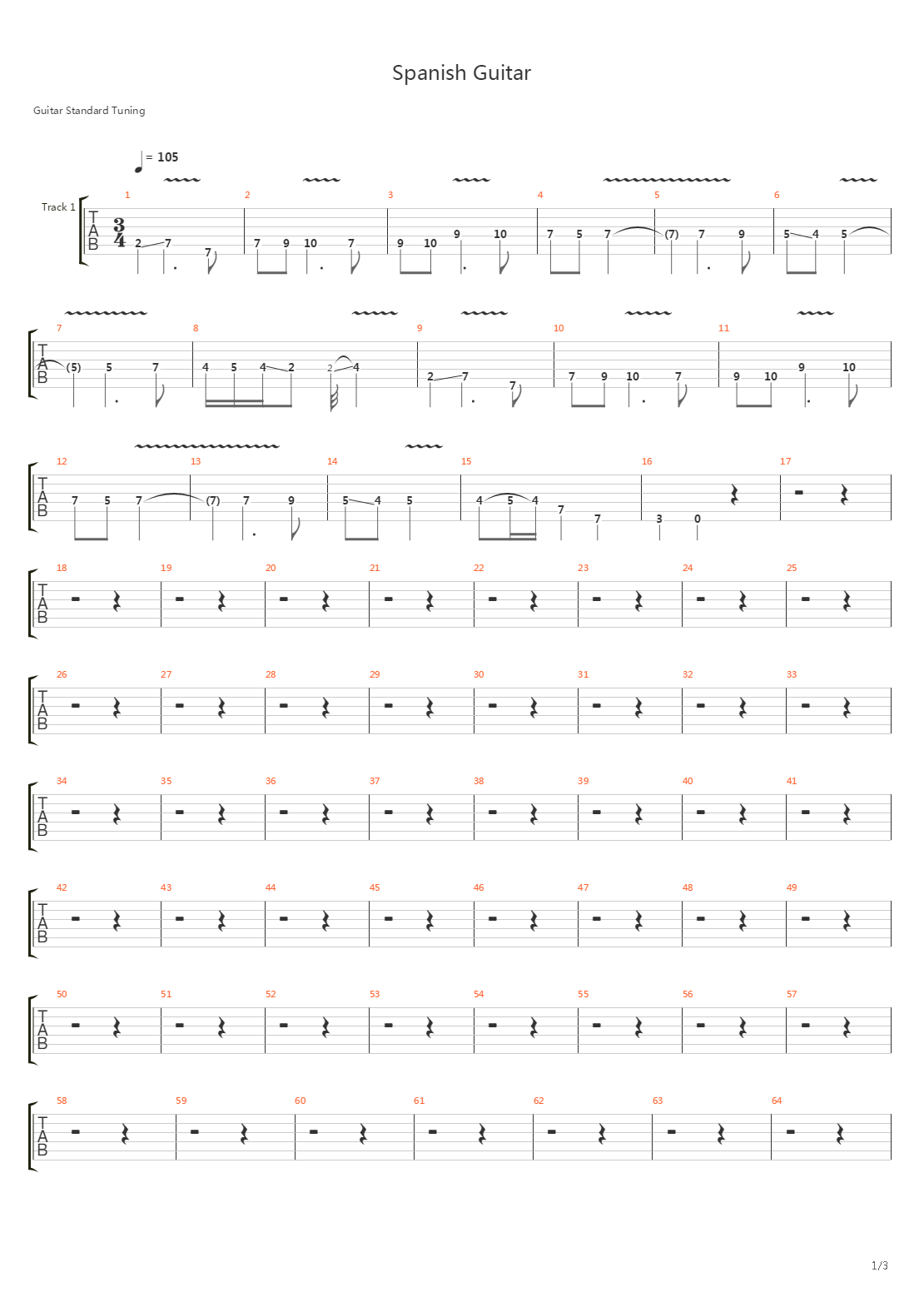 Spanish Guitar吉他谱