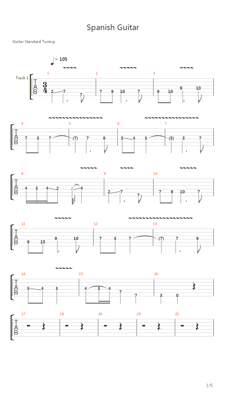 Spanish Guitar吉他谱