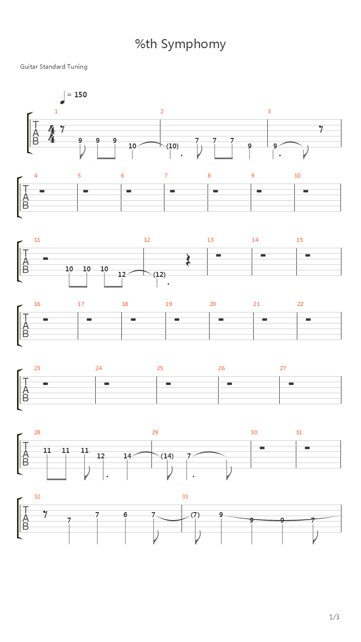 5th Symphony吉他谱