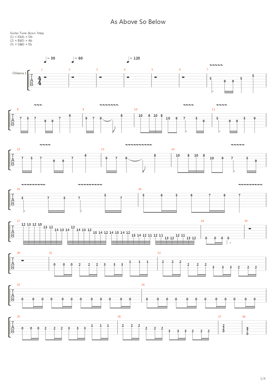 As Above So Below吉他谱