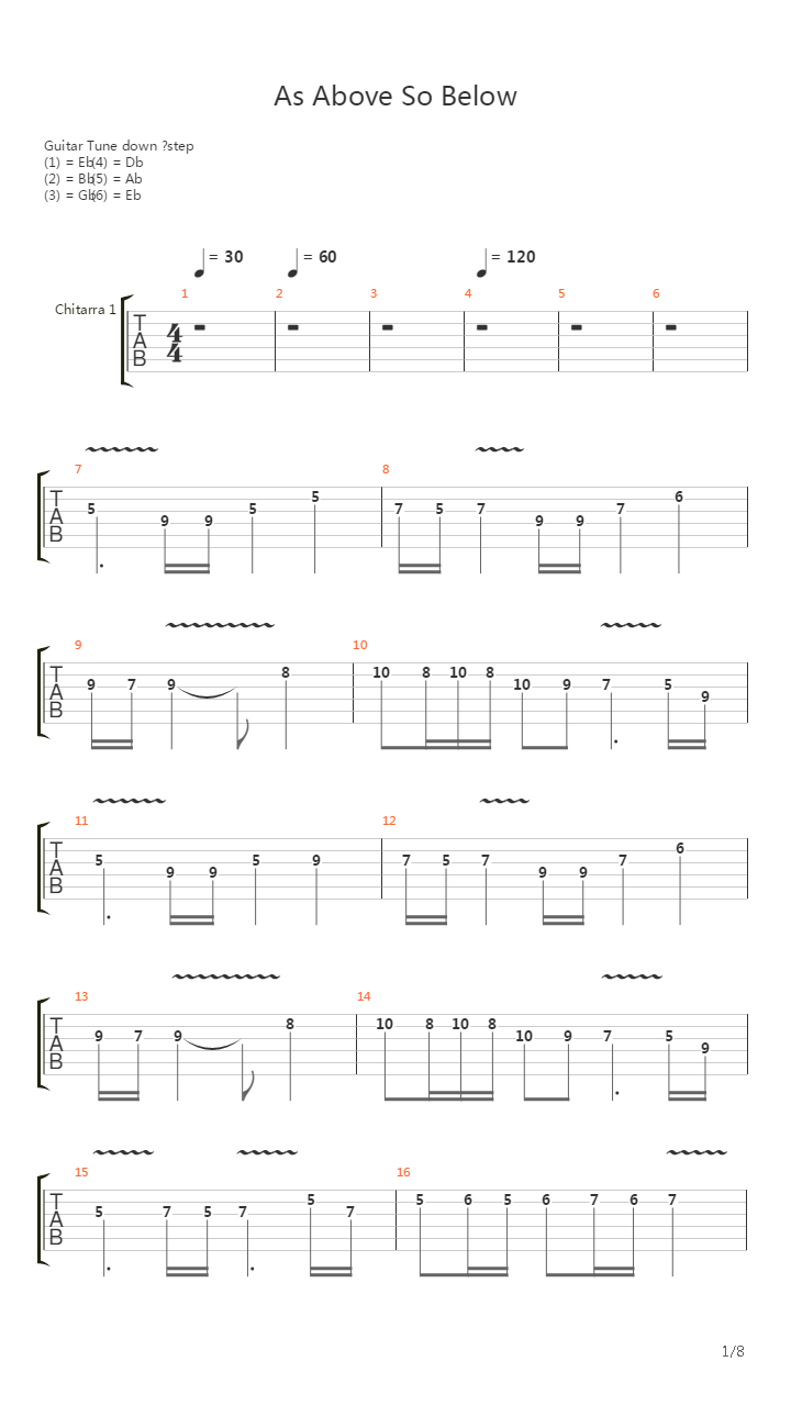 As Above So Below吉他谱