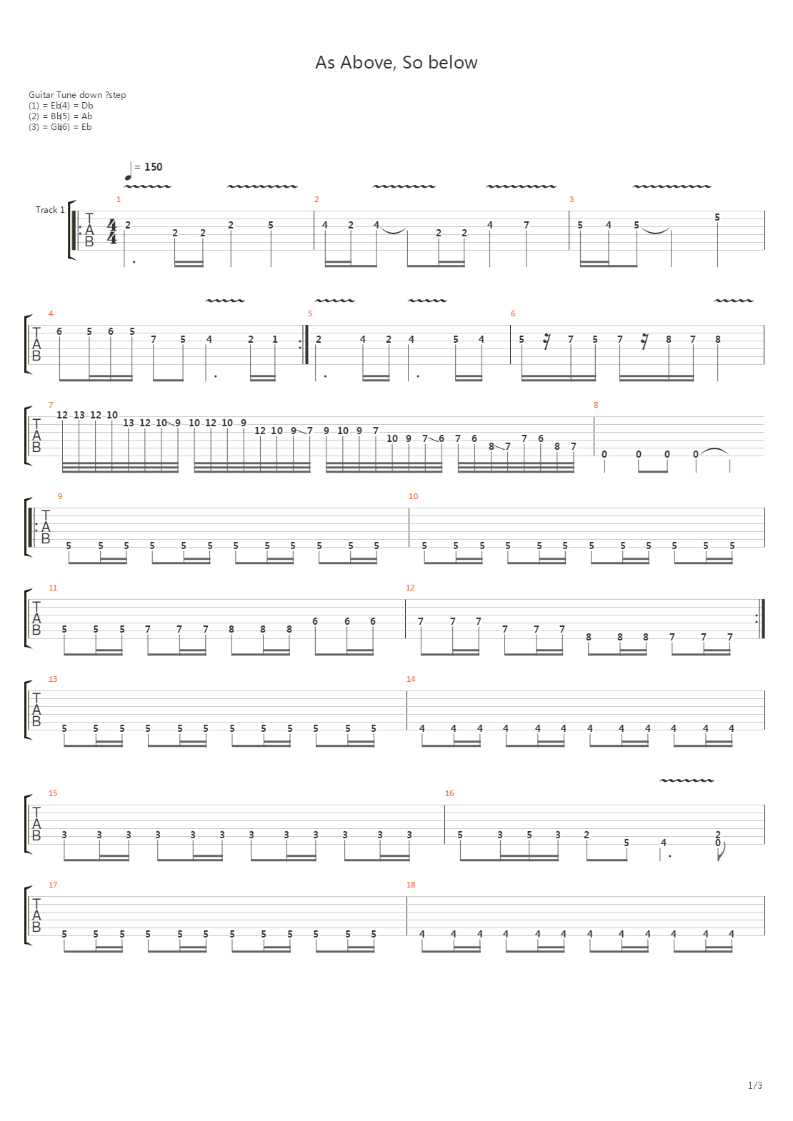 As Above So Below吉他谱