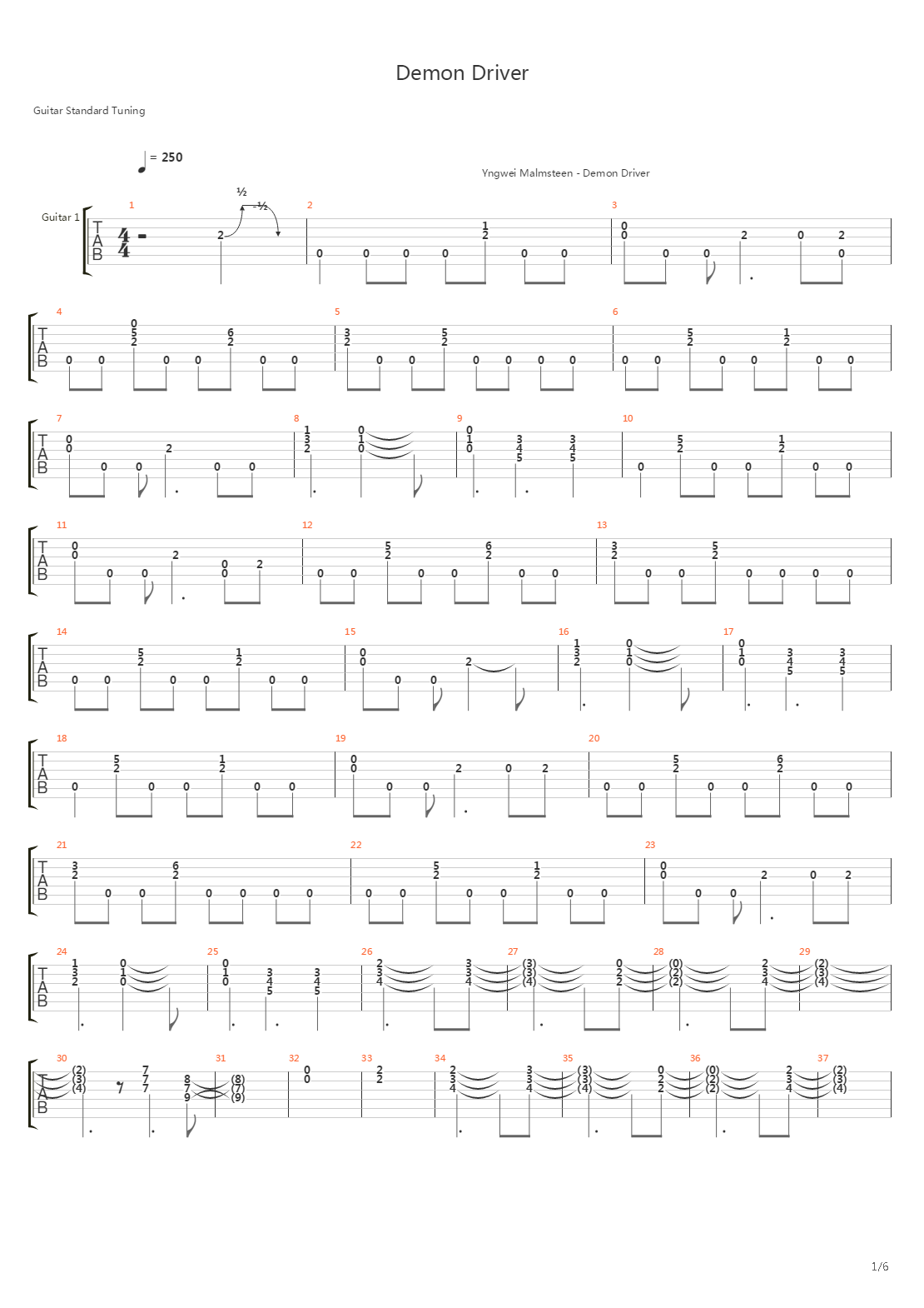 Demon Driver吉他谱