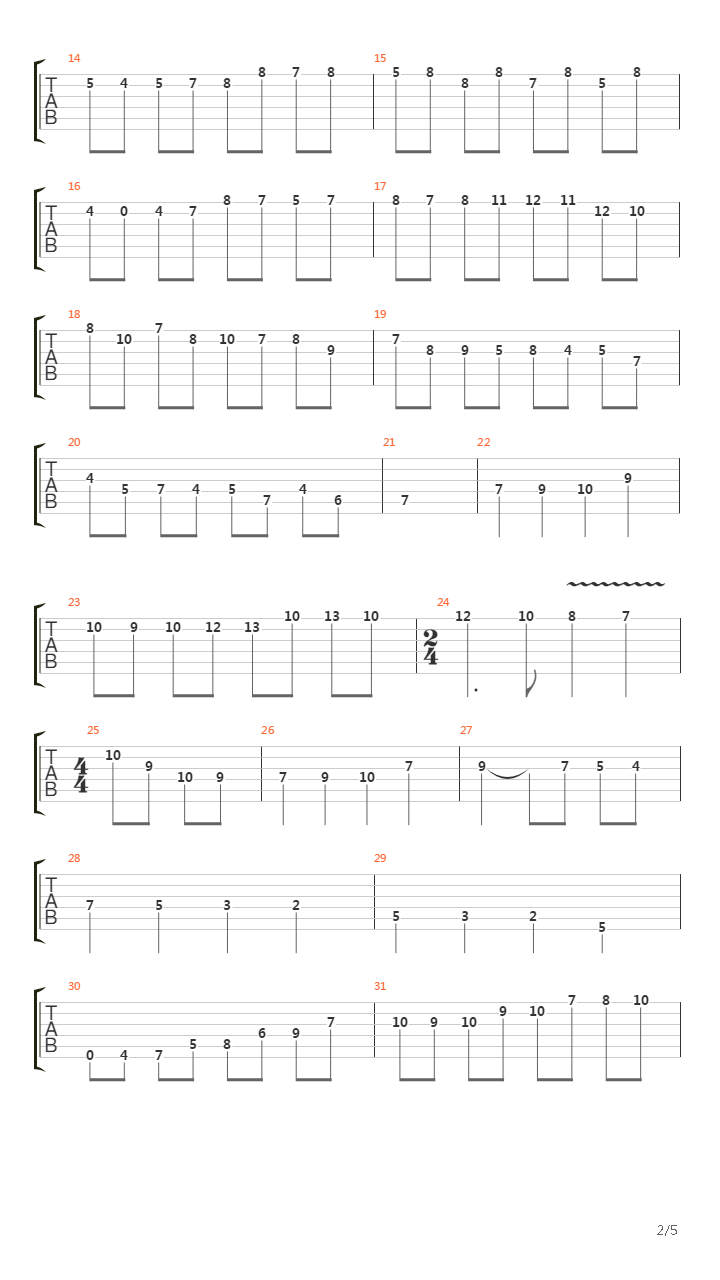 Echo Etude吉他谱