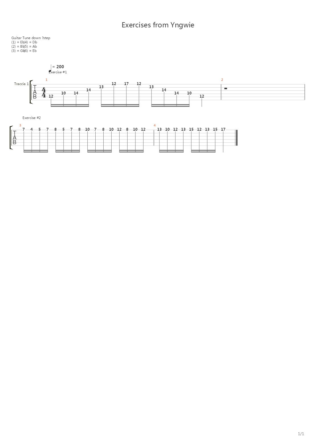 Eight Exercises吉他谱