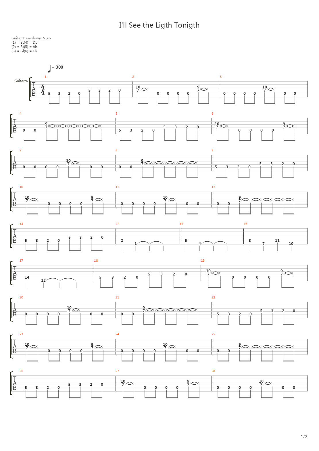 Ill See the Ligth Tonigth吉他谱