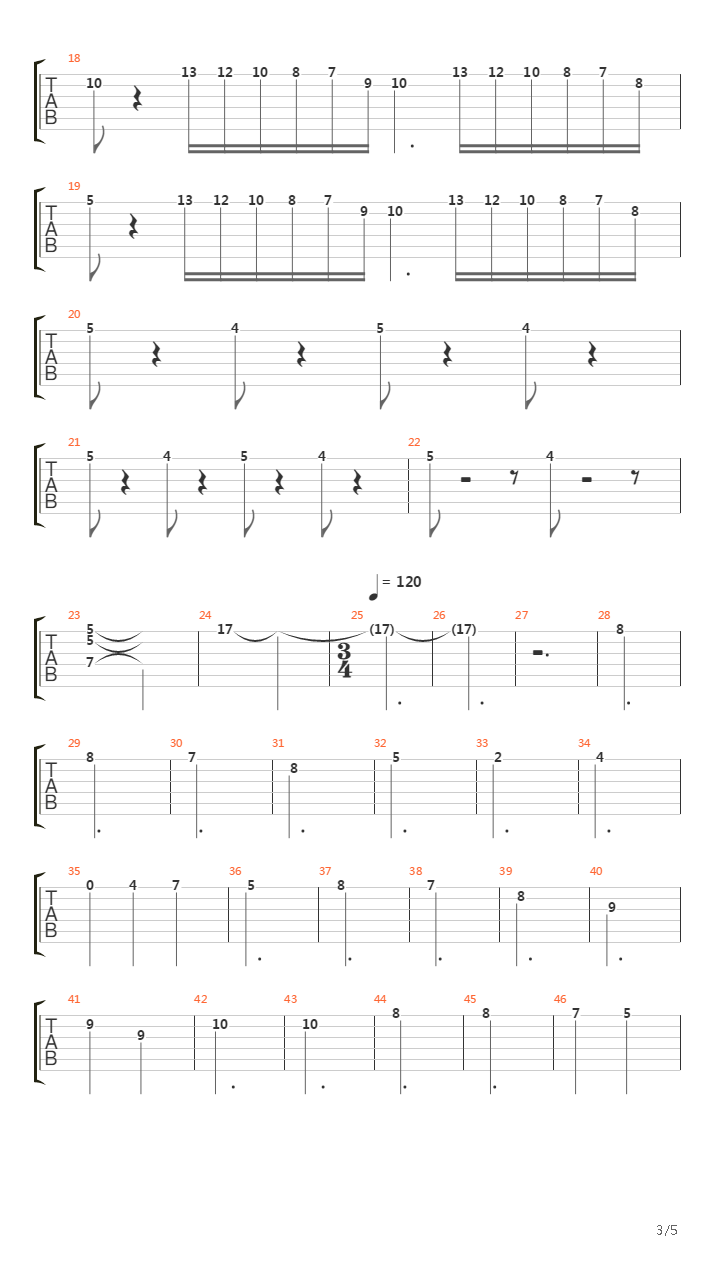 Overture 1383吉他谱