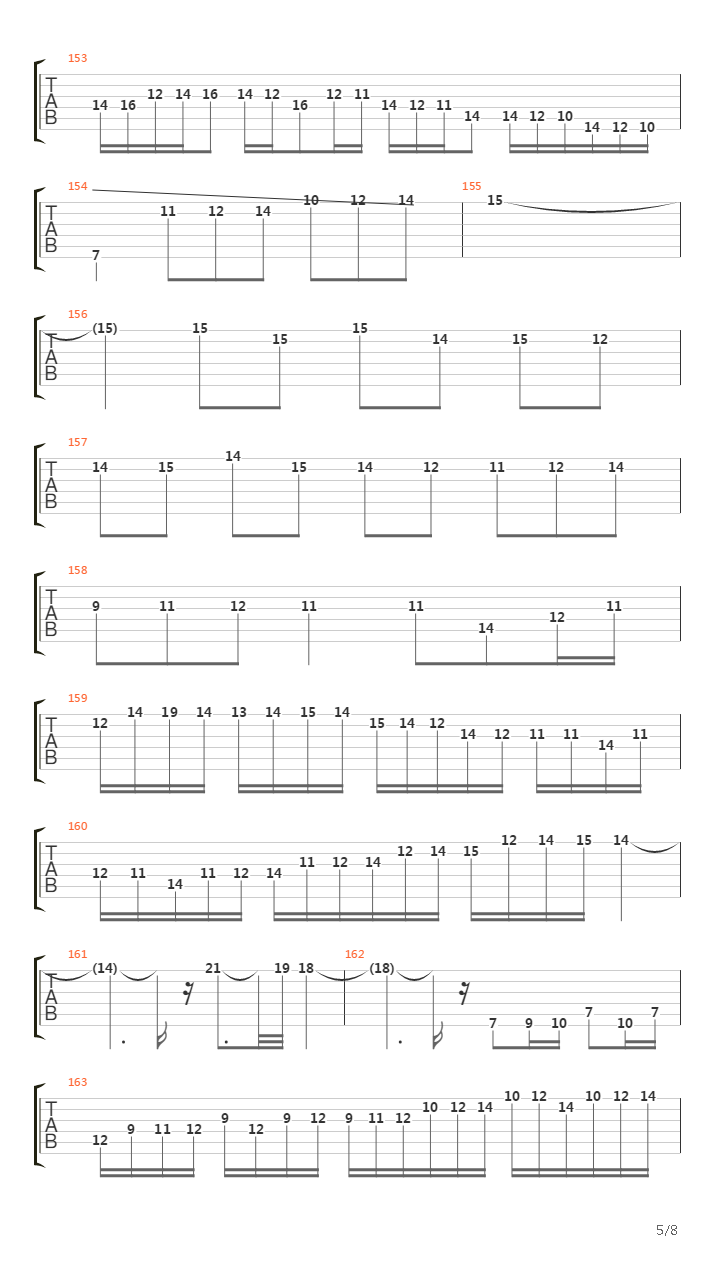 The seventh sign吉他谱