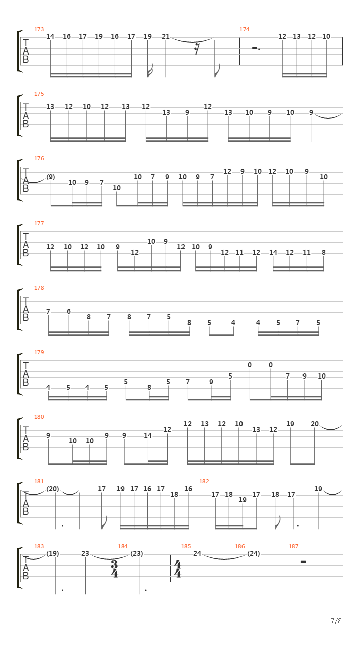 The seventh sign吉他谱