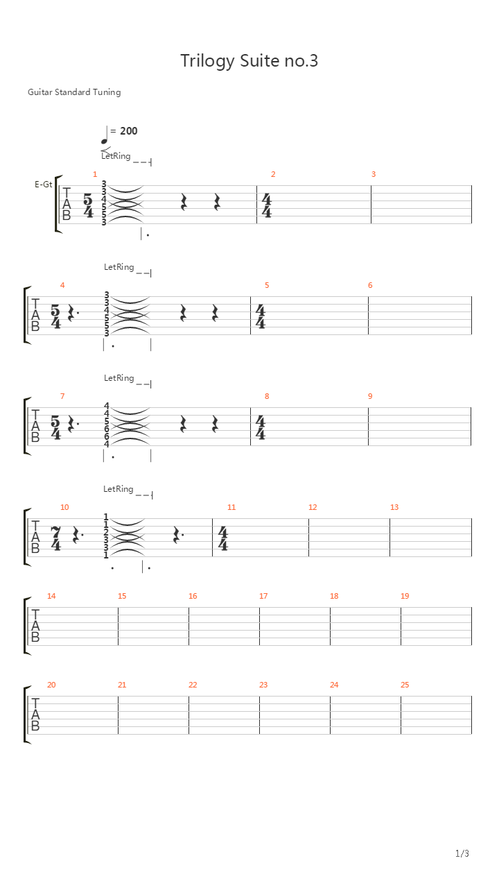 Trilogy Suite 3吉他谱