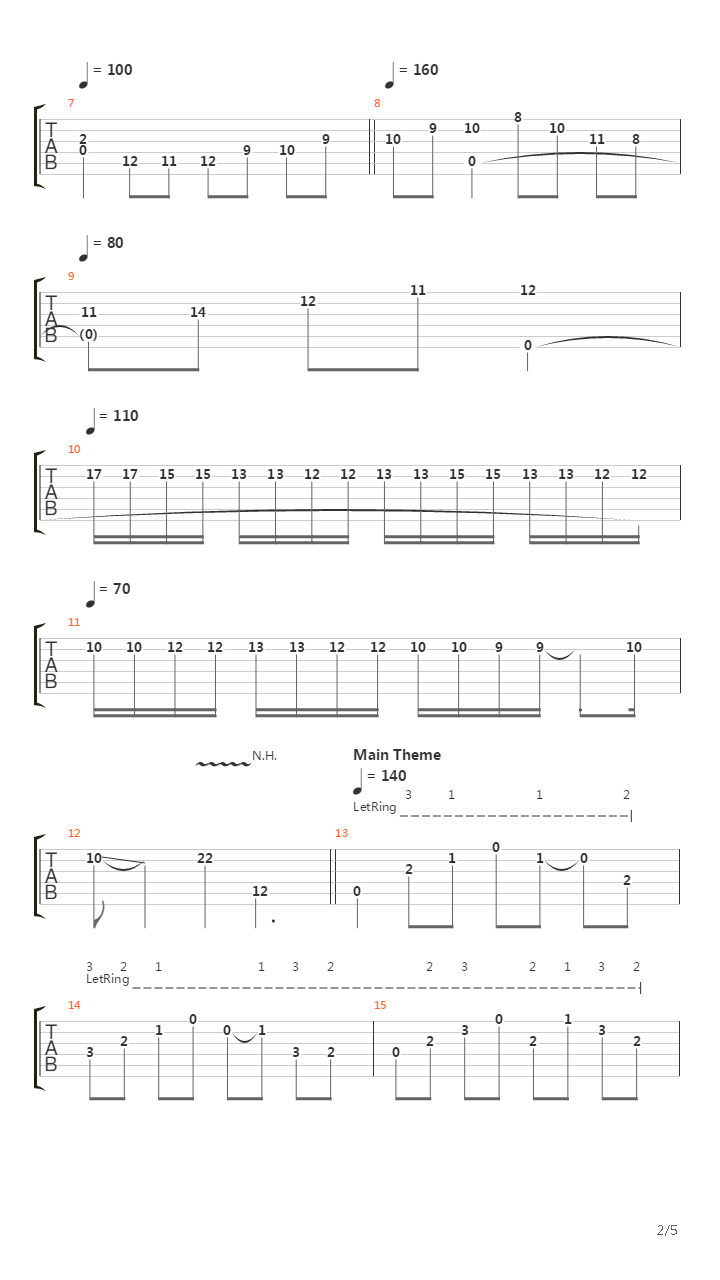 Trilogy Suite Op 5 (Second Part)吉他谱