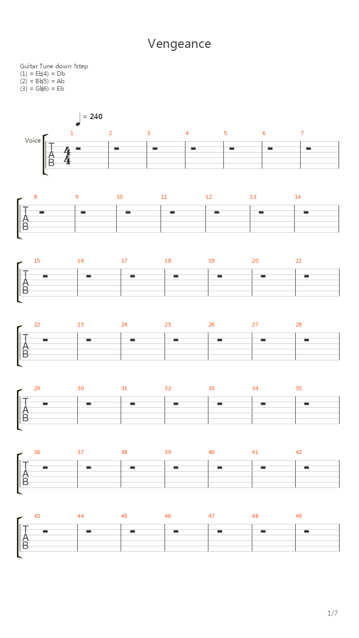 Vengeance吉他谱