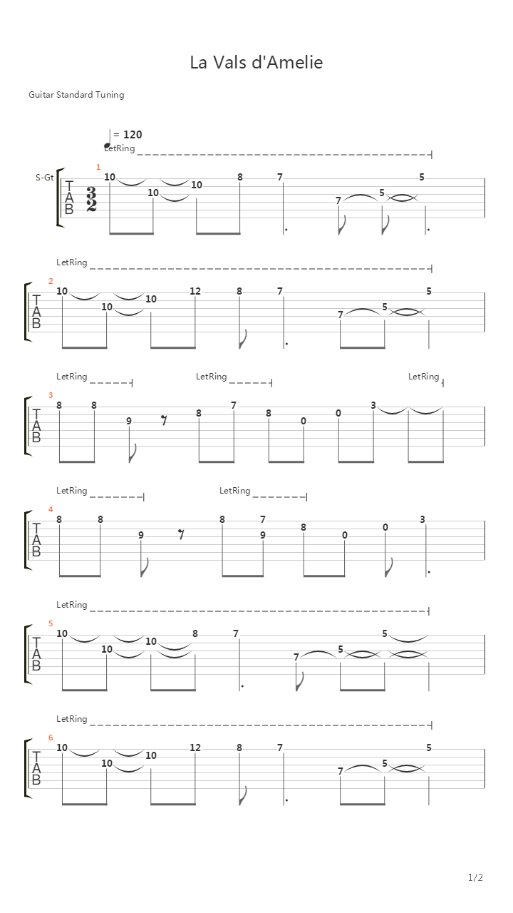 La Valse dAmelie吉他谱