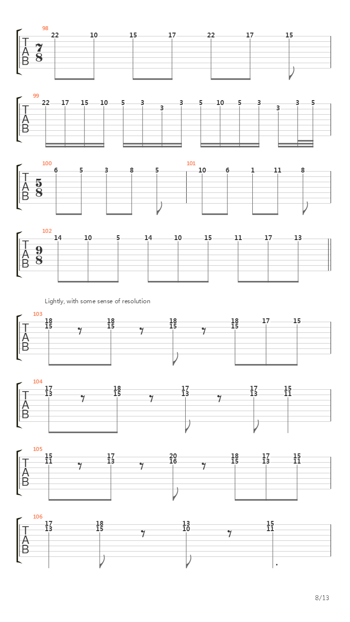 Marching Season吉他谱