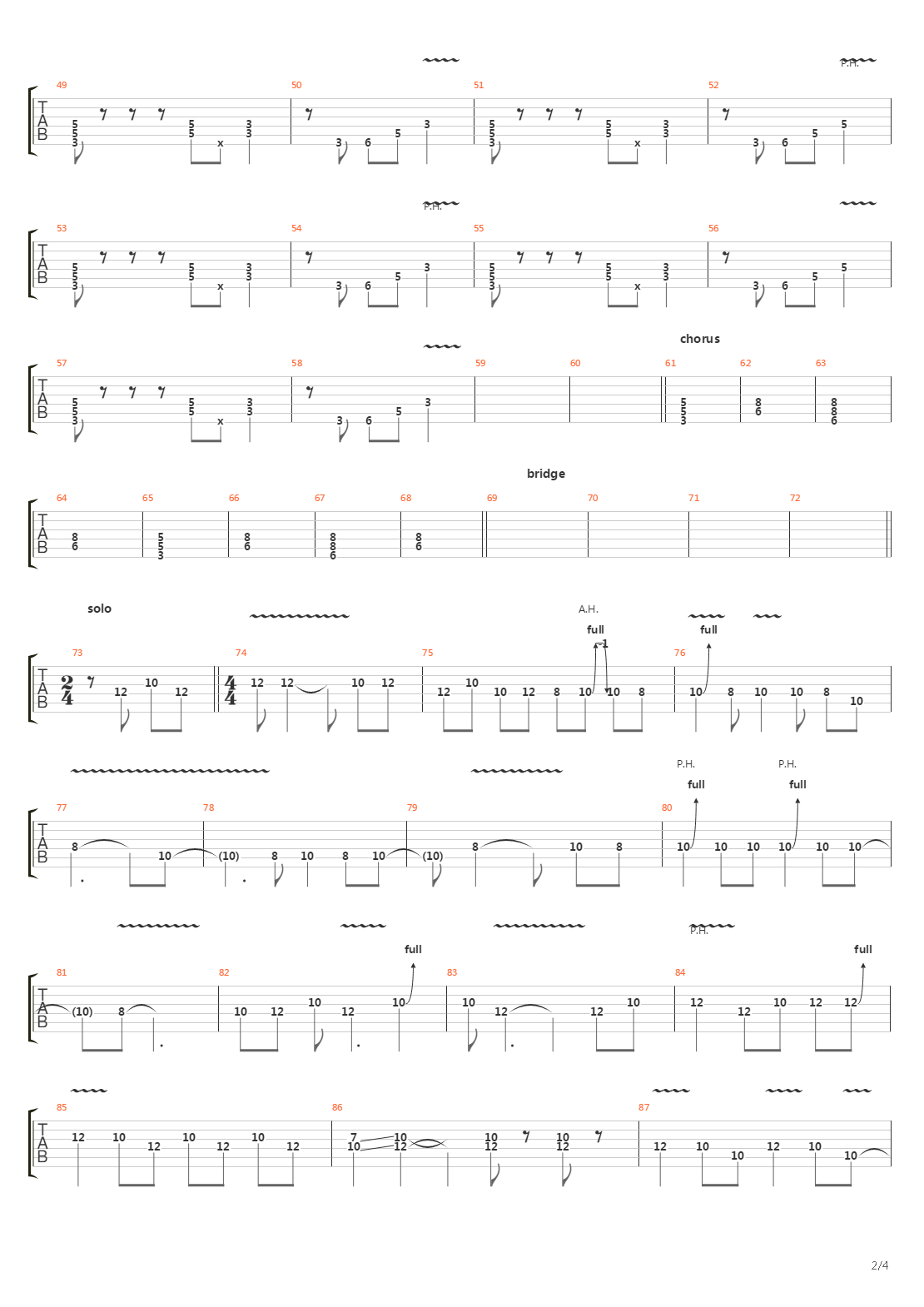 Mescalero吉他谱