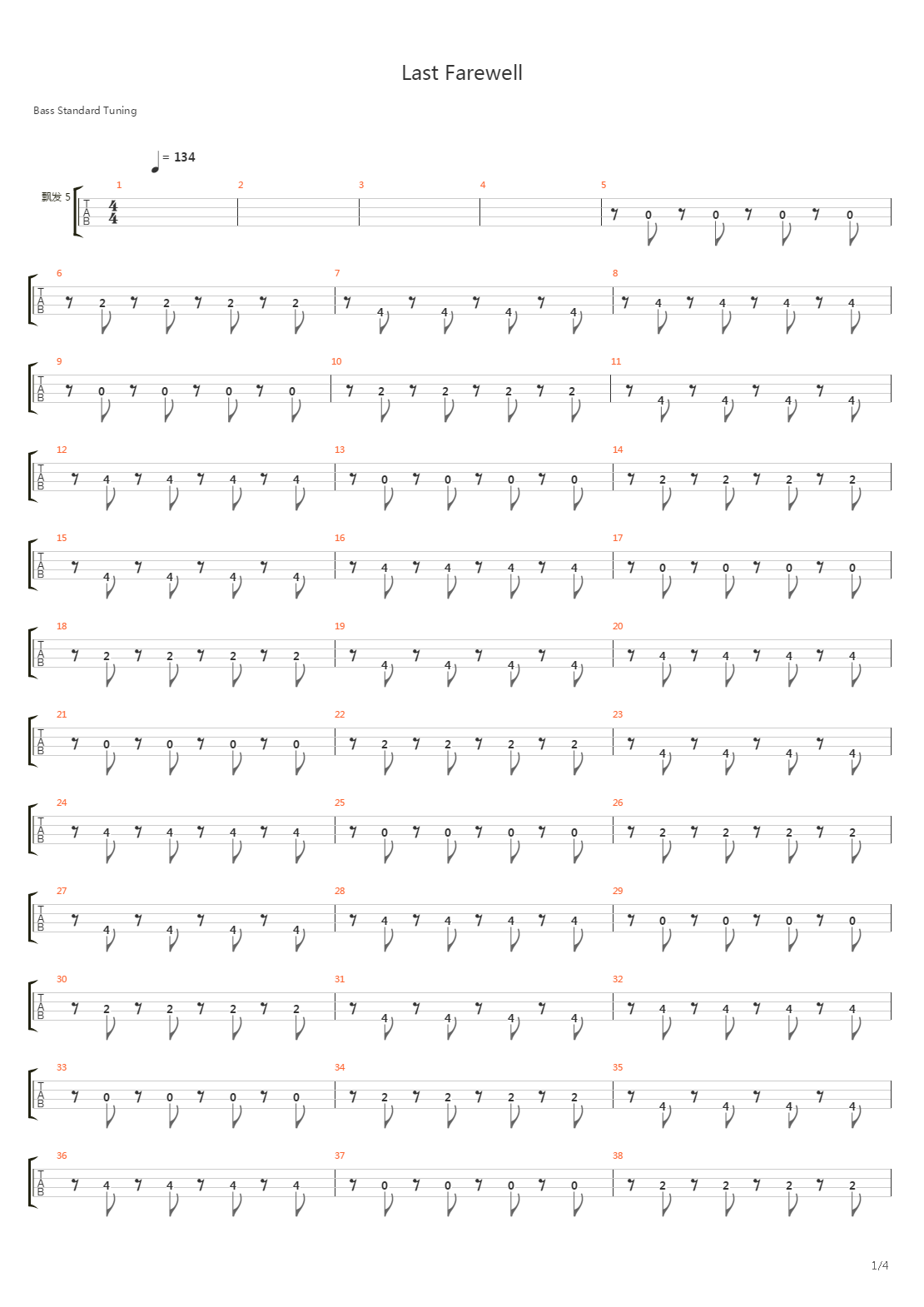 Last Farewell吉他谱