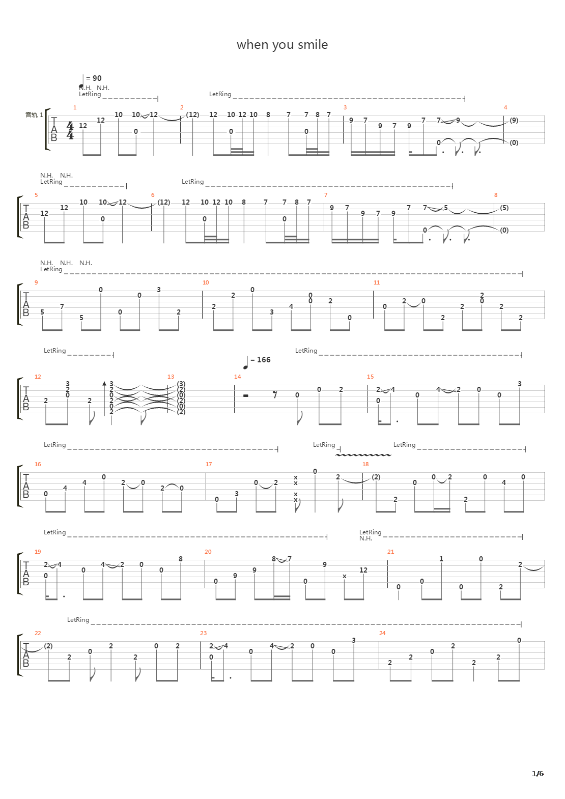 When You Smile吉他谱