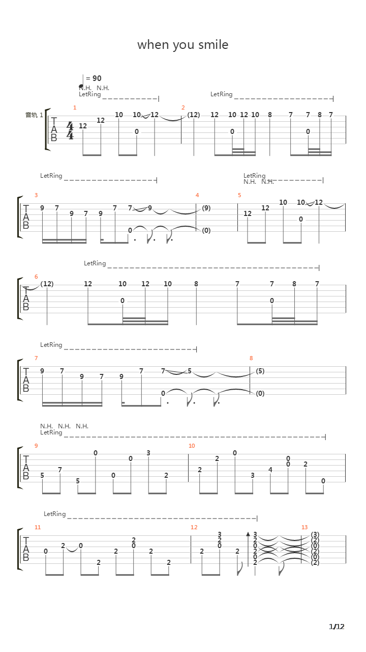 When You Smile吉他谱