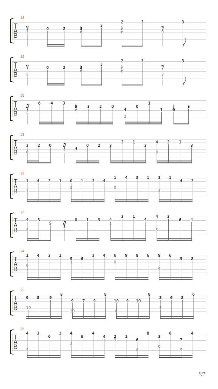 Prelude Lute Suite BWV 997吉他谱