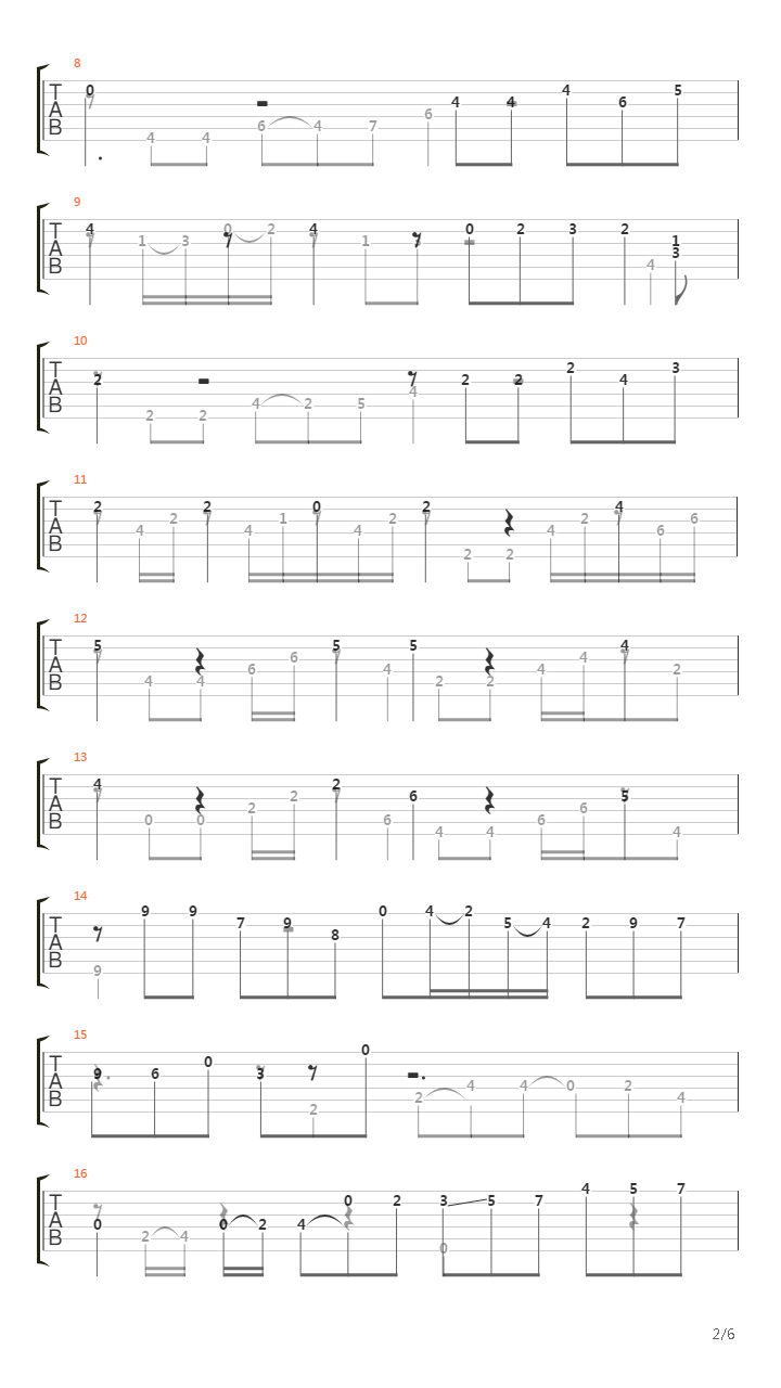 Prelude In E吉他谱