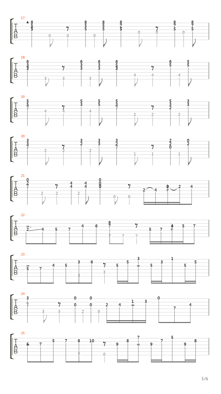 Prelude In E吉他谱