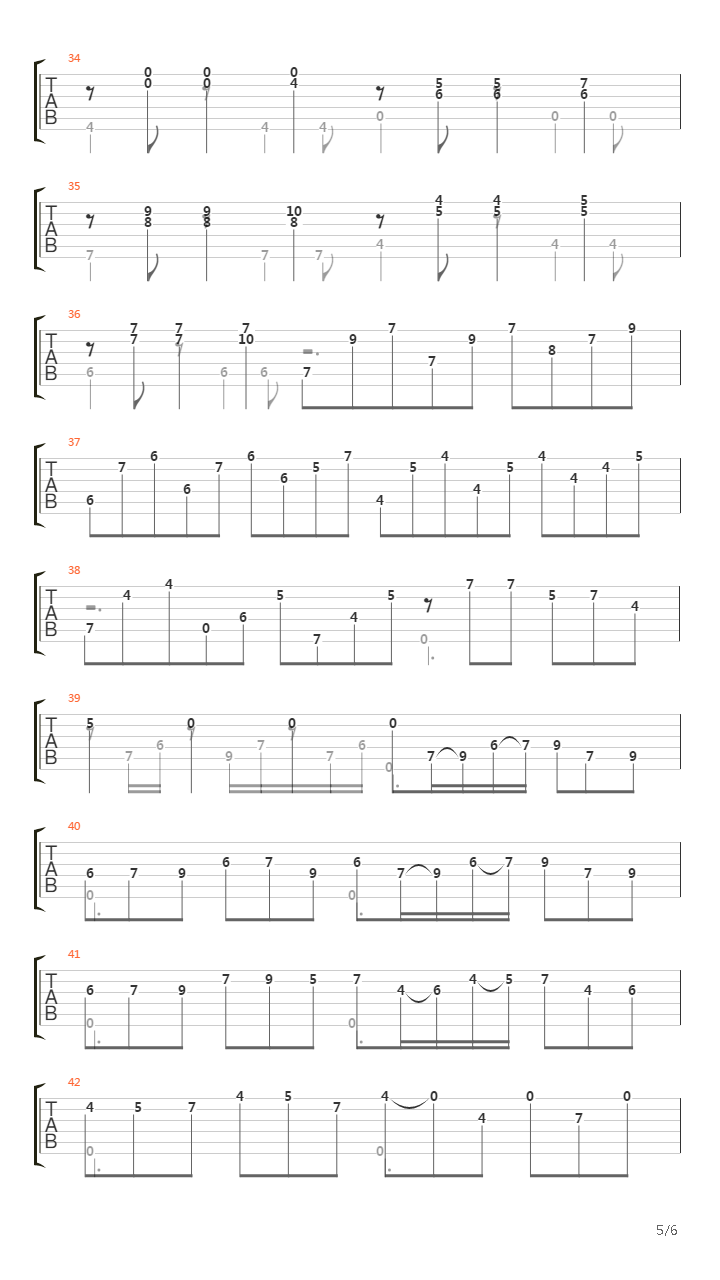 Prelude In E吉他谱